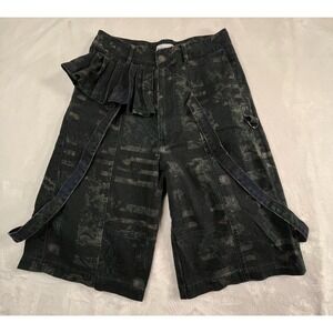 DESIGUAL x Collina Strada Womens S Batik Pattern Denim Bermuda Shorts Jorts